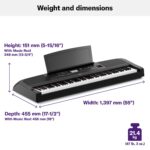 Yamaha DGX-670B, Piano digital con 88 teclas con interruptor de pie de sostenido y atril para partituras, Negro - El sop