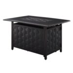 Fogata Fire Sense 63700 Preston Mesa Convertible de Aluminio Rectangular Acabado Bronce Antiguo 45000 BTU GLP NG