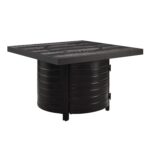 Mesa Convertible para Fogata de Gas Fire Sense Yorke 63226 Aluminio 55000 BTU Cuadrada Acabado Bronce Antiguo
