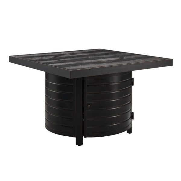 Mesa Convertible para Fogata de Gas Fire Sense Yorke 63226 Aluminio 55000 BTU Cuadrada Acabado Bronce Antiguo