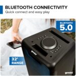 Altavoz Bluetooth Gemini GLS-880 400W Woofers Duales de 8 Pulgadas con Luces LED RGB Entrada de Micrófono y Guitarra Rep