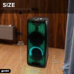 Altavoz Bluetooth Gemini GLS-880 400W Woofers Duales de 8 Pulgadas con Luces LED RGB Entrada de Micrófono y Guitarra Rep