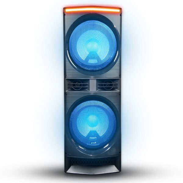 Sistema de Altavoces Bluetooth para Karaoke Gemini GPK-1200 6000 Watts Woofers Duales de 12 Pulgadas Luces LED