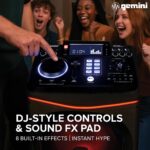 Sistema de Altavoces Bluetooth para Karaoke Gemini GPK-1200 6000 Watts Woofers Duales de 12 Pulgadas Luces LED
