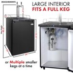 Kegco 3PHBK309B-2 Dispensador de barriles, 2 grifos, negro