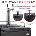 Kegco 3PHBK309B-2 Dispensador de barriles, 2 grifos, negro