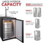 Kegco 3PHBK309B-2 Dispensador de barriles, 2 grifos, negro