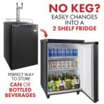 Kegco 3PHBK309B-2 Dispensador de barriles, 2 grifos, negro
