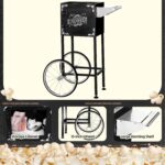 Great Northern Popcorn - Máquina de palomitas de maíz Matinee con carrito – Popper de 8 onzas con hervidor de acero inox