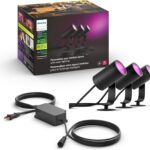 Kit de Luces de Camino Inteligentes Philips Hue Lily Paquete de 3 Exteriores Blanco y Color IP65