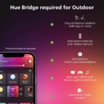 Barra de Luz Inteligente para Exteriores Philips Hue Amarant 1746630V7 Negro 20 W LED Blanca y de Color IP44