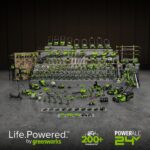 Desbrozadora Greenworks ST48L4410 48V 16 pulgadas sin escobillas con 2 baterías de 4.0 Ah y cargador rápido de doble pue