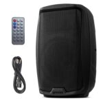 Gemini Altavoz PA Bluetooth de 15" 2000W con enlace TWS, USB/SD/FM, entradas XLR/RCA/AUX, entradas de micrófono doble y