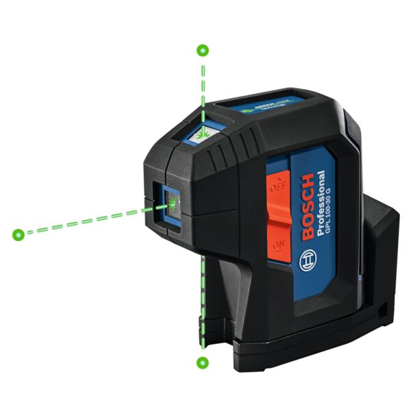 Láser de Alineación Autonivelante Bosch GPL100-30G Haz Verde Tres Puntos