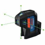 BOSCH Láser de alineación autonivelante de haz verde GPL100-50G, incluye 2 baterías AA, montaje multiusos integrado y es
