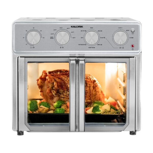 Kalorik MAXX - Horno de freidora de aire, 26 cuartos de galón 9 en 1, horno tostador y freidora de aire, freír, hornear,