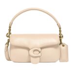Bolso de Hombro Coach C3880 Tabby Almohada Cuero Cubierto Cierre C 18 Color Marfil Capacidad 5.3 Litros