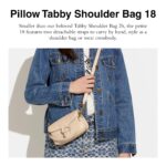 Bolso de Hombro Coach C3880 Tabby Almohada Cuero Cubierto Cierre C 18 Color Marfil Capacidad 5.3 Litros