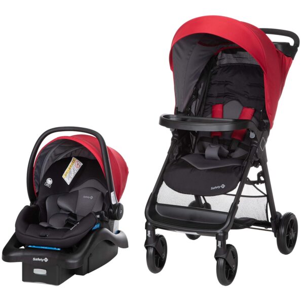 Sistema de Viaje Safety 1st Smooth Ride TR378EWQ Cochecito con Asiento de Auto para Bebé OnBoard FLX Cereza Negra