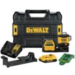 DEWALT Kit de Nivel Láser 20V/12V MAX, 3 x 360, Verde (DCLE34030G)