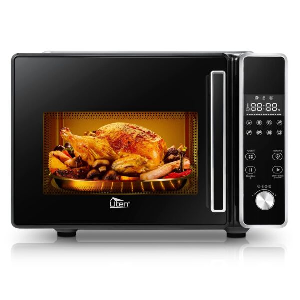 Uten - Combo de horno freidora de aire de alta potencia, hasta 400 °F, 1800 W, pantalla digital, control rápido de calen