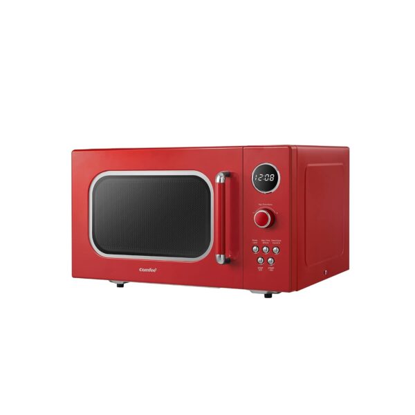 COMFEE' CM-M093ARD - Horno microondas retro con 9 programas preestablecidos, cocción rápida de varias etapas, función de