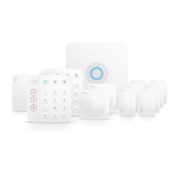 Kit de Alarma Ring de 14 piezas: sistema de seguridad inalámbrico para casa inteligente, expandible, configuración fácil