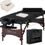 Mesa de Masaje Portátil Master Massage Roma II Modelo 10025W Negro 30 x 84 Pulgadas Cojín de 2.5 Pulgadas