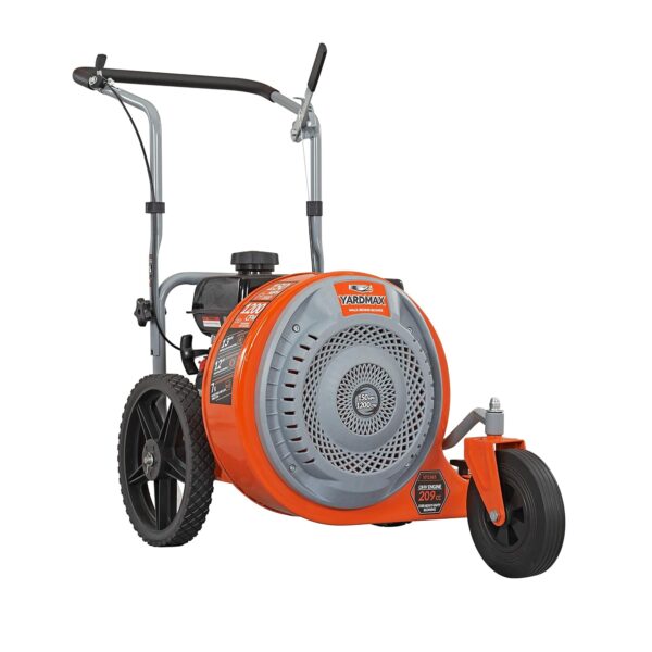 Soplador de empuje a gas YARDMAX YF1565 naranja motor OHV 209 cc 1200 CFM 150 mph