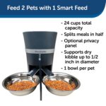 Comedero Automático Inteligente PetSafe para Mascotas Conectado a WiFi Acero Inoxidable Capacidad 24 Tazas Compatible co