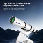 SVBONY SV503 Telescopio Refractor, 102mm F7 OTA Acrómatico de Dispersión Extra Baja, Enfoque de Doble Velocidad, Retroce