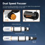 SVBONY SV503 Telescopio Refractor, 102mm F7 OTA Acrómatico de Dispersión Extra Baja, Enfoque de Doble Velocidad, Retroce