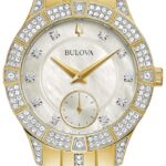 Reloj Bulova 98L283 Fantasma de Cristal Mujer Acero Inoxidable Tono Dorado Esfera de Nácar