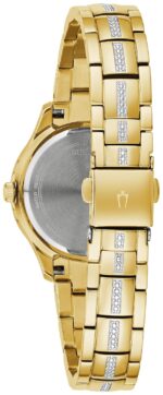 Reloj Bulova 98L283 Fantasma de Cristal Mujer Acero Inoxidable Tono Dorado Esfera de Nácar
