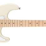 Squier Affinity Series Stratocaster - Guitarra eléctrica, color blanco olímpico con diapasón de arce