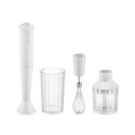 Alessi Plissé MDL10SW/US - Batidora de mano con jarra medidora, batidora y picadora en resina termoplástica, enchufe est