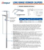 Pinza Vernier Dasqua 1300-0015 0-1000mm 0-40 Pulgadas Longitud de Mandíbula 125mm Ajuste Fino