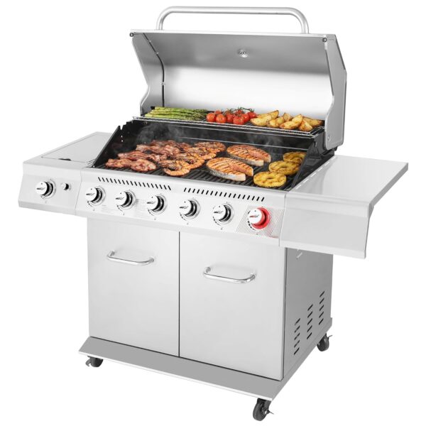 Parrilla de Gas Royal Gourmet GA6402S 6 Quemadores 74000 BTU Acero Inoxidable