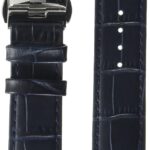 Correa de Reloj Tissot Lug Cuero 19 mm Azul Hebilla Desplegable Acero Inoxidable T852032781