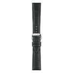 Correa de Cuero Tissot T852045750 Gris 21 milímetros Hebilla Desplegable de Acero Inoxidable