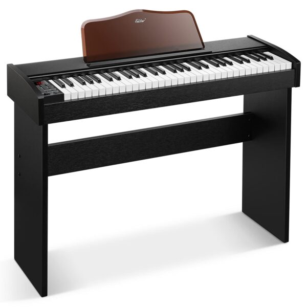 Teclado de piano, Eastar teclado de 61 teclas para principiantes/profesionales, piano eléctrico de tamaño completo, tecl