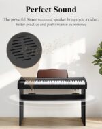Teclado de piano, Eastar teclado de 61 teclas para principiantes/profesionales, piano eléctrico de tamaño completo, tecl