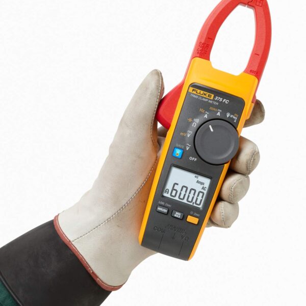 Medidor de Abrazadera Fluke 375 FC True-RMS CA CC 600 A con Cables de Prueba Fluke TL224 SureGrip