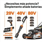 Cortadora de Cuerdas Inalámbrica Worx Nitro WG186 40V Power Share PRO 15 pulgadas Motor sin Escobillas con Capacidad Dri