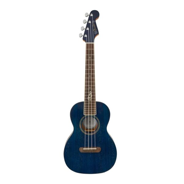 Fender Dhani Harrison Ukelele Tenor, azul zafiro, con bolsa para conciertos