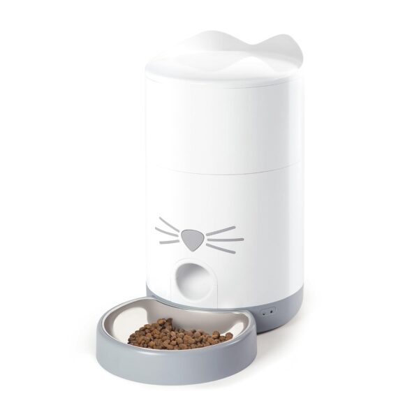Alimentador Inteligente Catit PIXI Modelo 43752 Dispensador Automático de Alimento para Gatos con WiFi Blanco