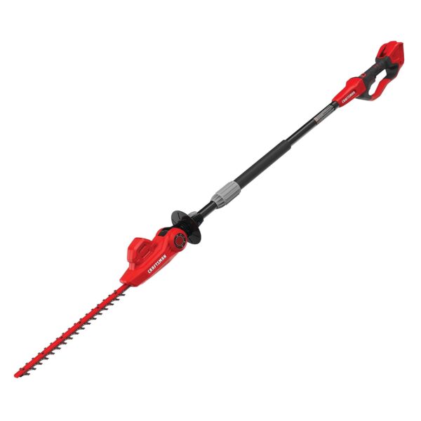 Cortasetos de Poste Inalámbrico CRAFTSMAN CMCPHT818B V20 18 pulgadas Rojo Solo Herramienta
