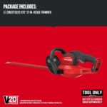 Cortasetos Inalámbrico CRAFTSMAN CMCHTS820B 22 pulgadas Acero Aleado Rojo