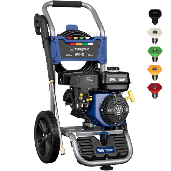 Lavadora a Presión a Gas Westinghouse WPX3400 3400 PSI 2.6 GPM Azul