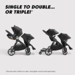 Baby Jogger City Select 2 Cochecito modular de una a dos plazas, colección Eco Lunar Negro